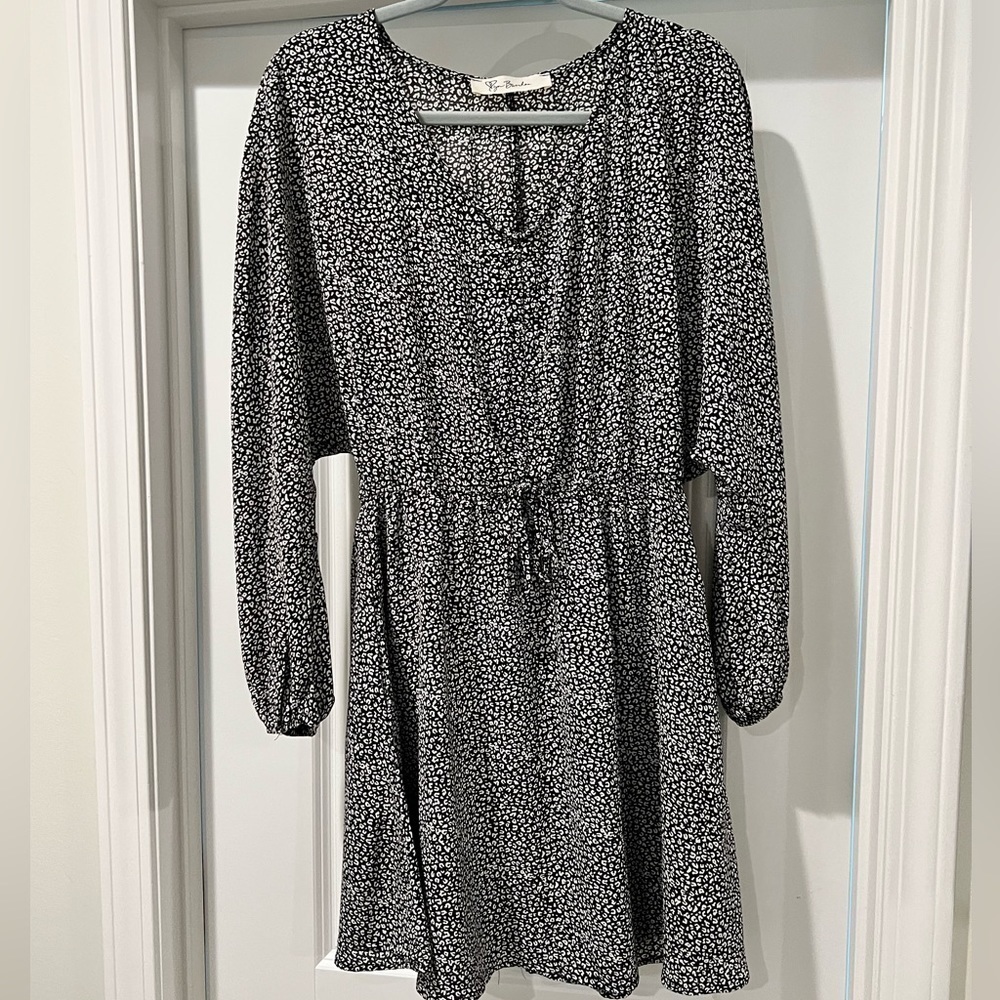 Francesca’s Black and White Cheetah Print Dress